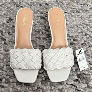 Express Braided White Women's Sandals